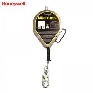 霍尼韦尔（Honeywell） MMLOSS101 50FT Mightylite 坠落制动器 （长15米、不锈钢钢缆、钢质安全钩X1、 钢制万向抓钩X1）